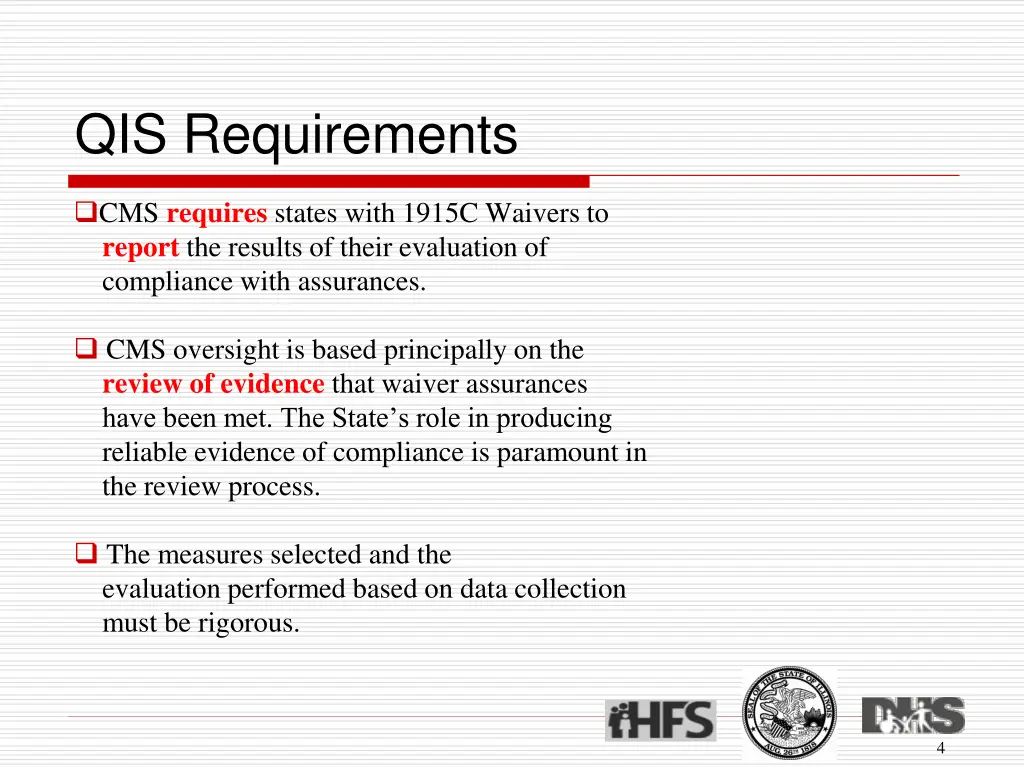 qis requirements