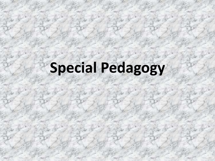 special pedagogy