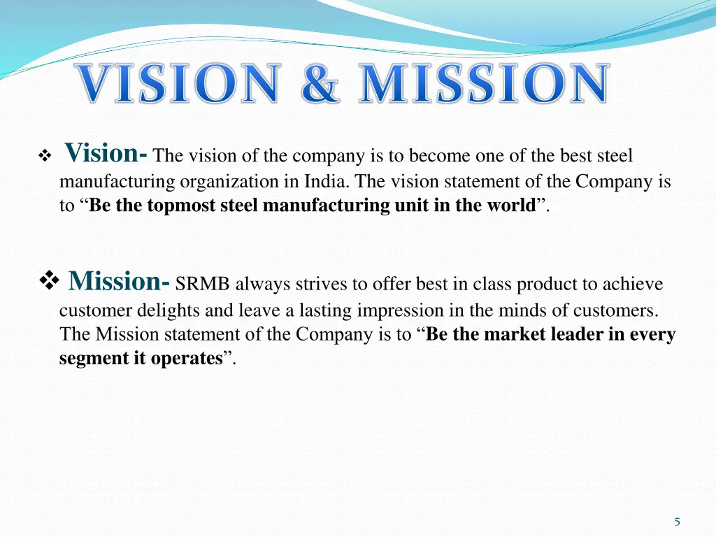 vision mission