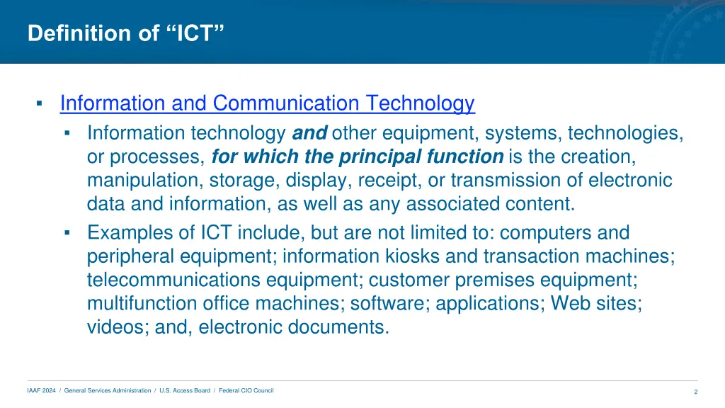 definition of ict