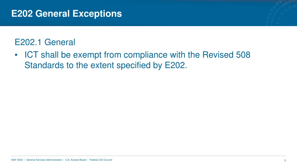 e202 general exceptions