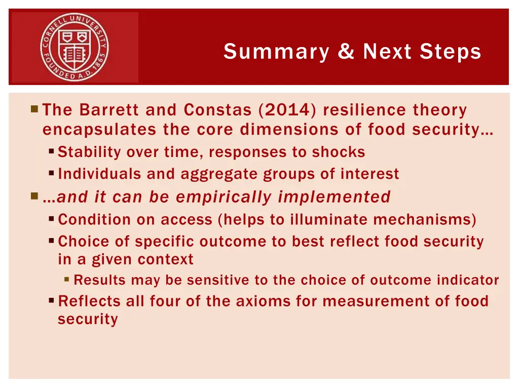 summary next steps
