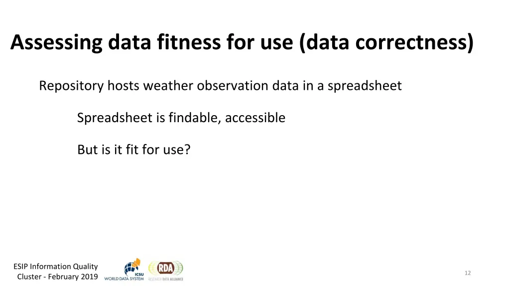assessing data fitness for use data correctness