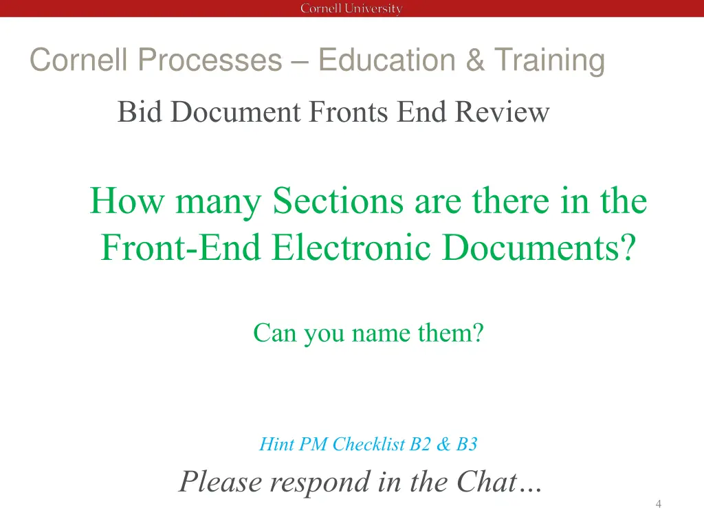 cornell processes education training