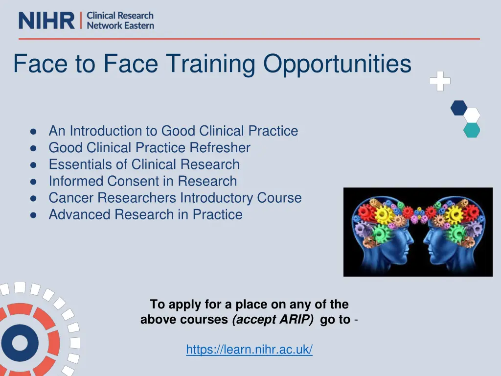 face to face training opportunities