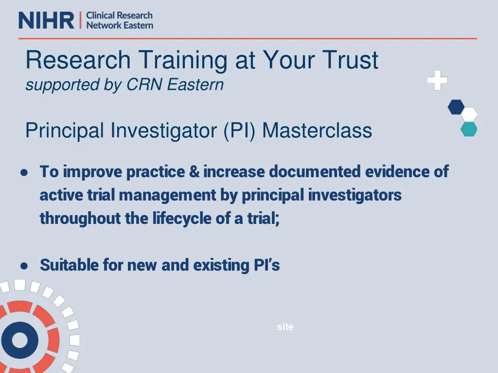 research training at your trust supported