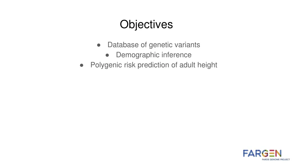 objectives