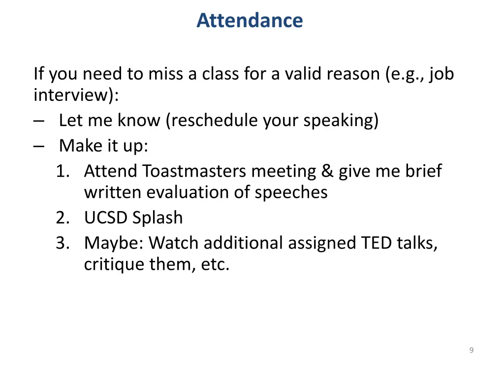 attendance