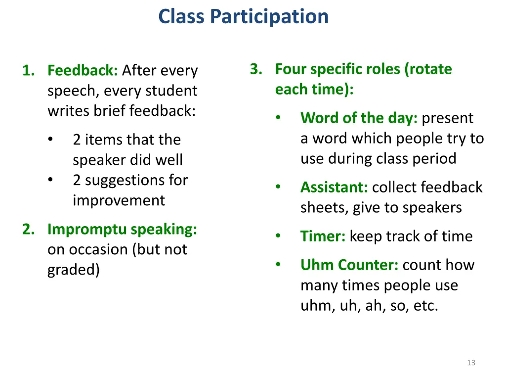class participation