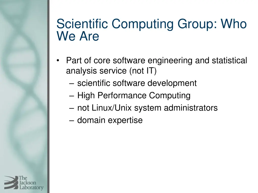 scientific computing group who we are