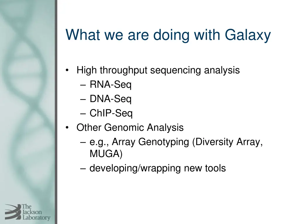 what we are doing with galaxy