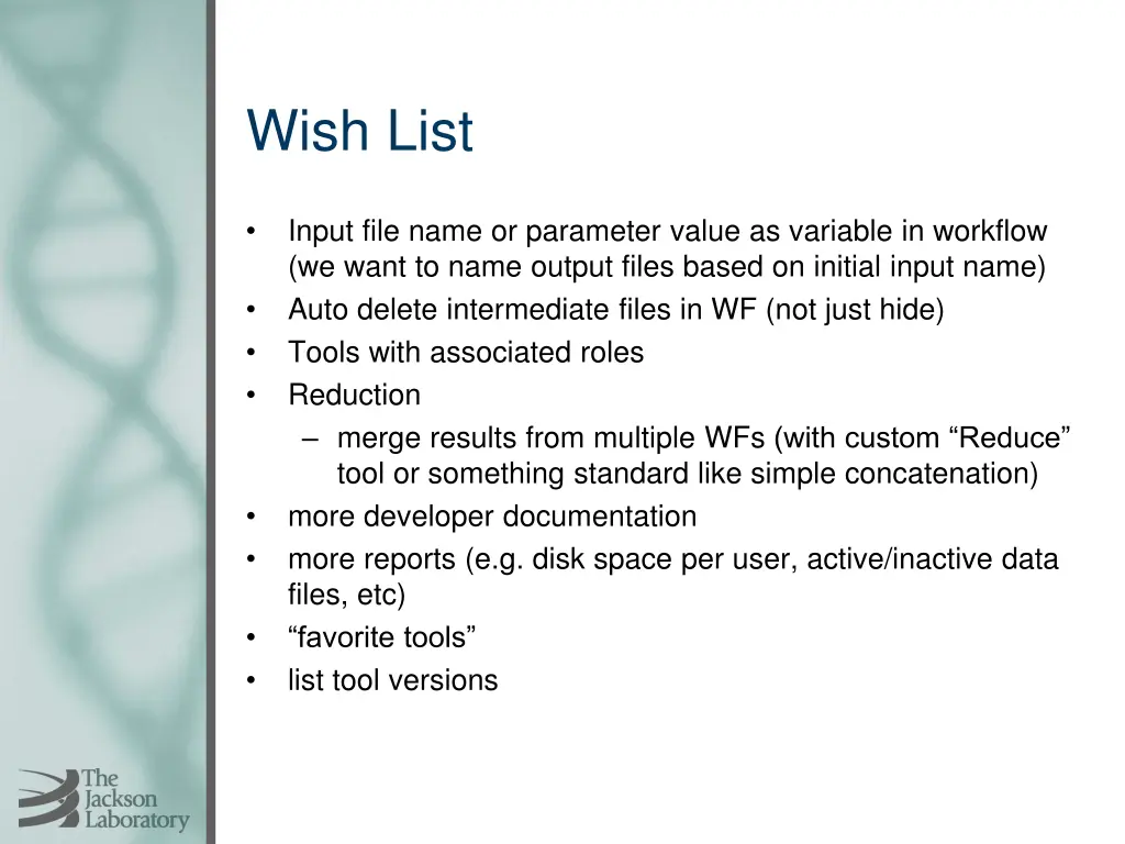 wish list