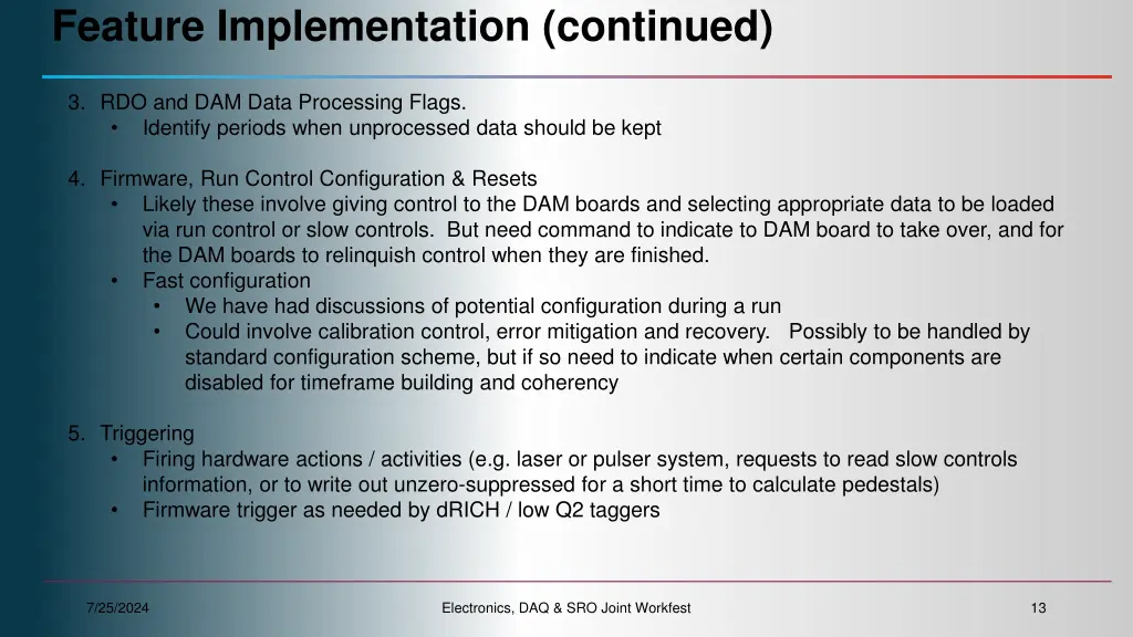 feature implementation continued