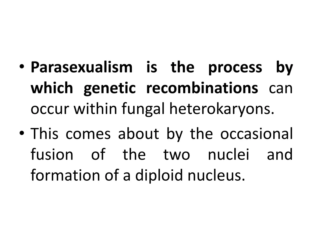 parasexualism is the process by which genetic