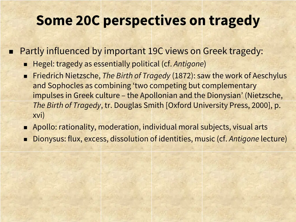 some 20c perspectives on tragedy