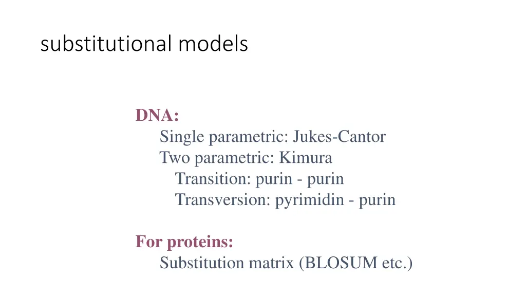substitutional models