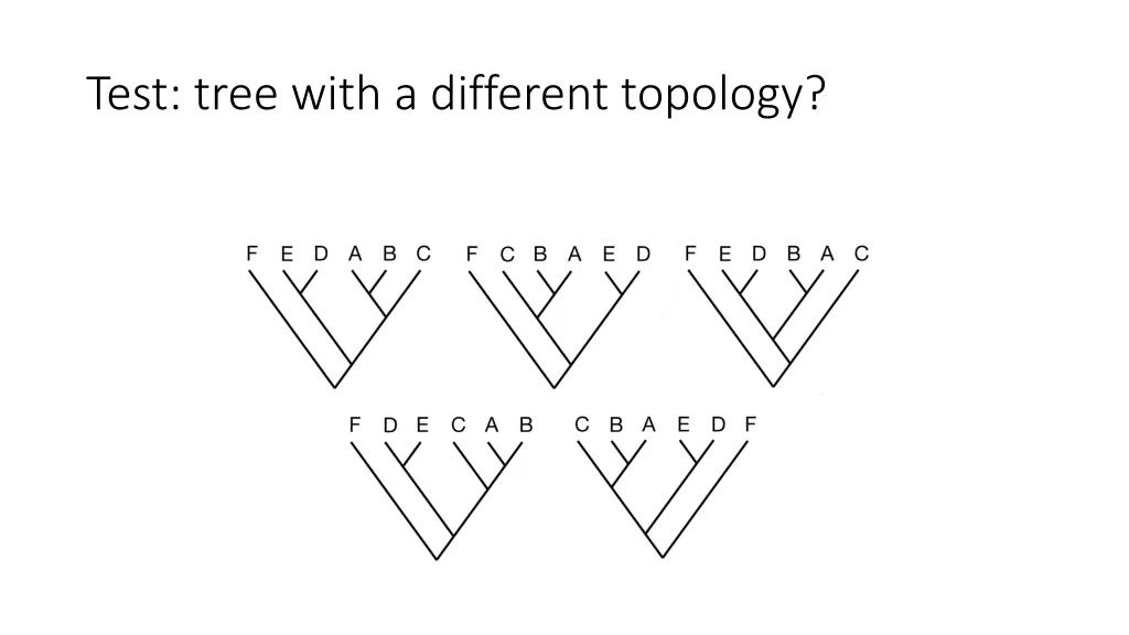 test tree with a different topology