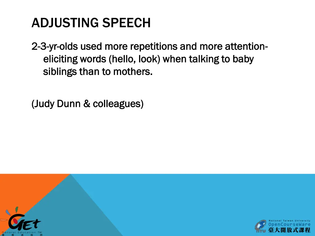 adjusting speech
