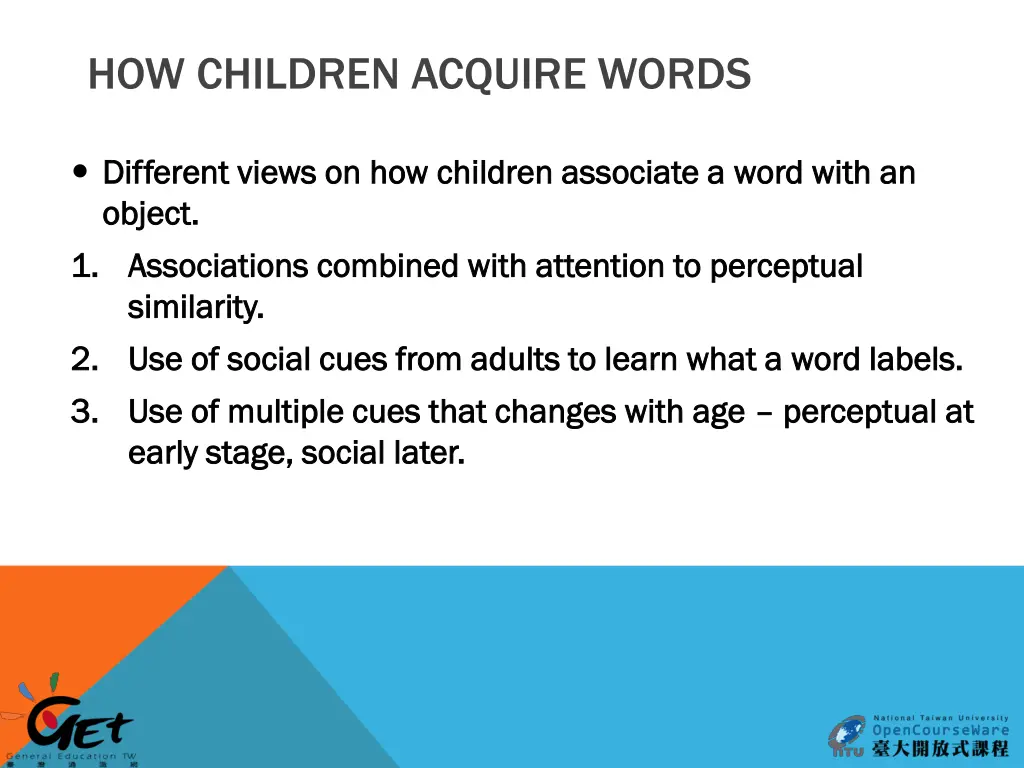 how children acquire words