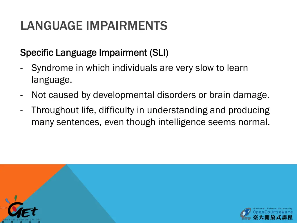 language impairments 1