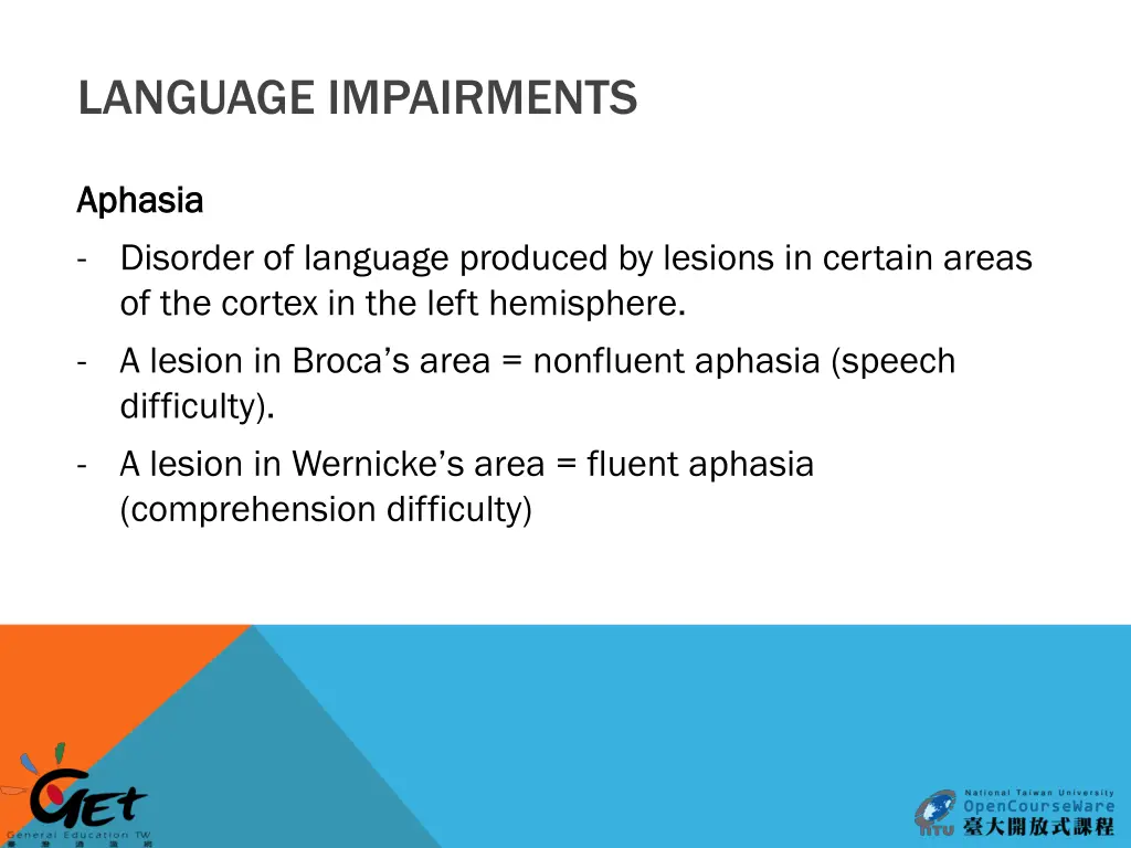 language impairments