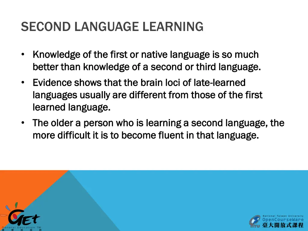 second language learning
