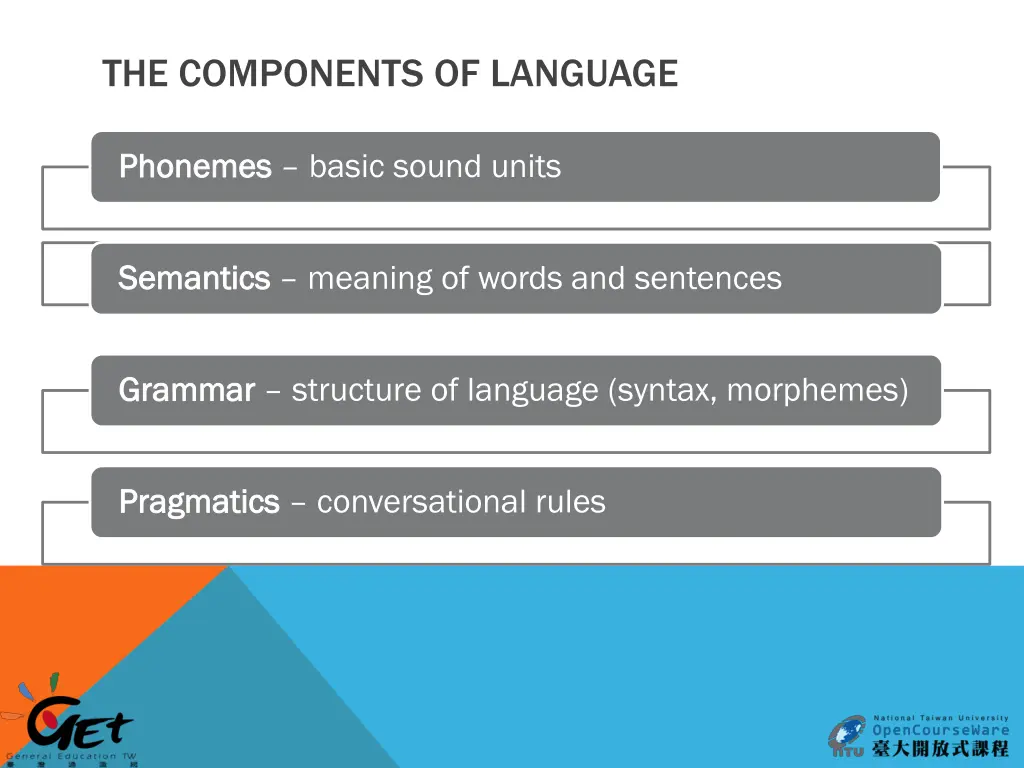 the components of language