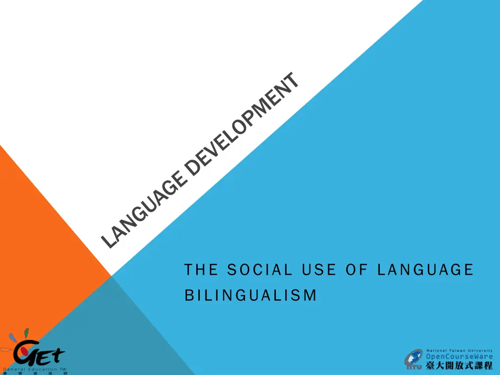 the social use of language bilingualism