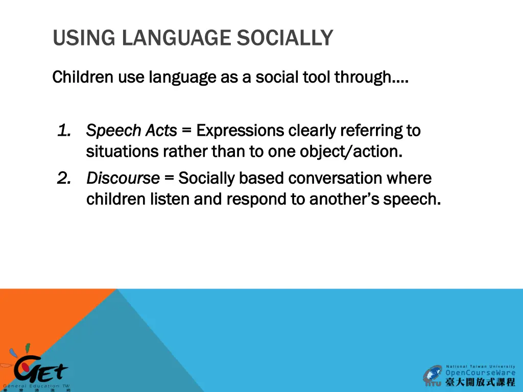 using language socially