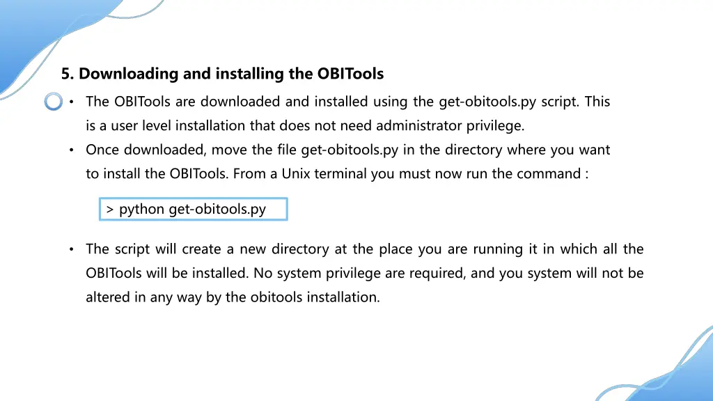 5 downloading and installing the obitools