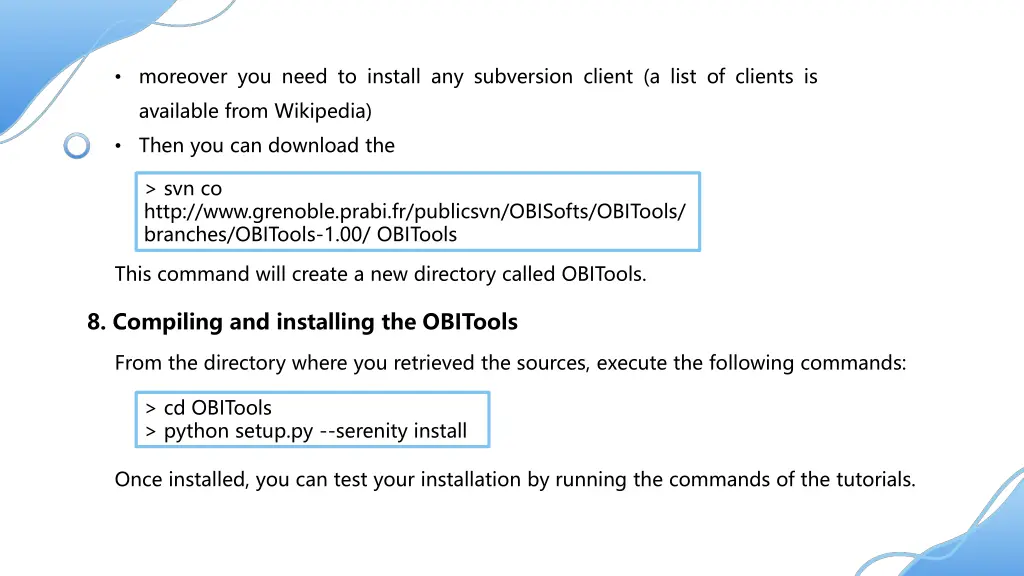 moreover you need to install any subversion