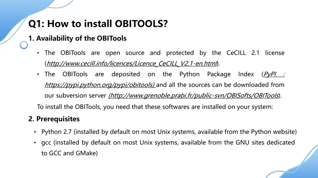 q1 how to install obitools