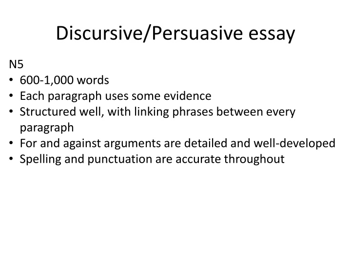 discursive persuasive essay