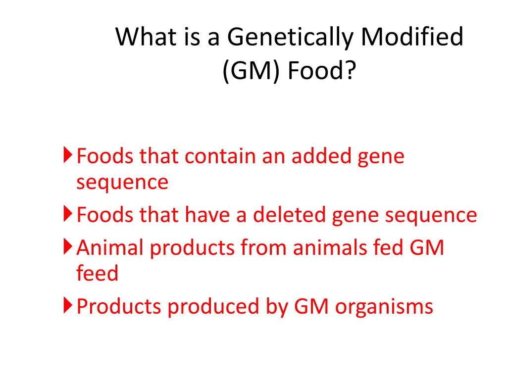 what is a genetically modified gm food