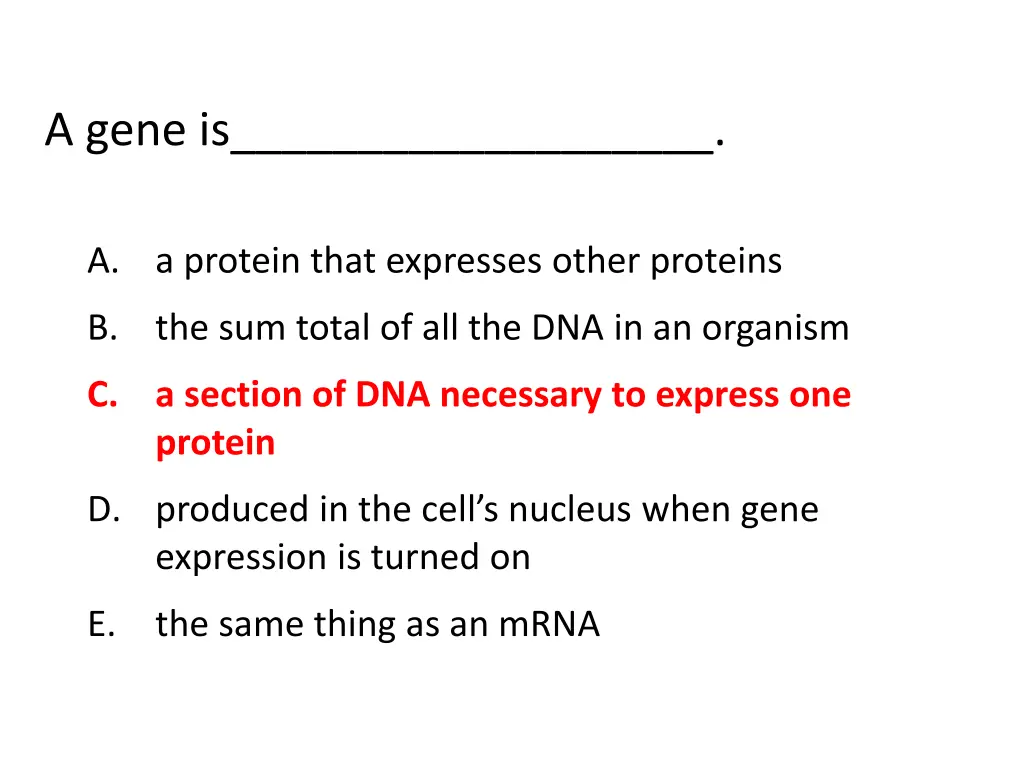 a gene is
