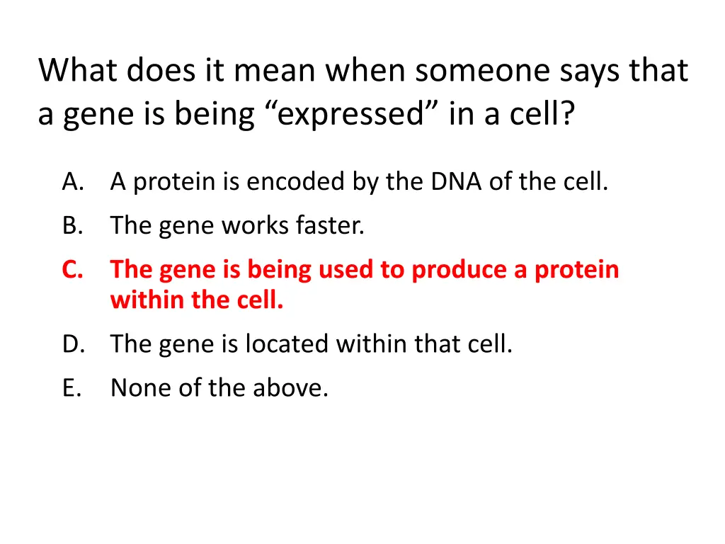 what does it mean when someone says that a gene