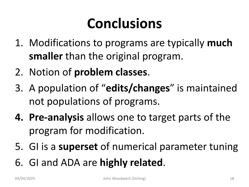 conclusions