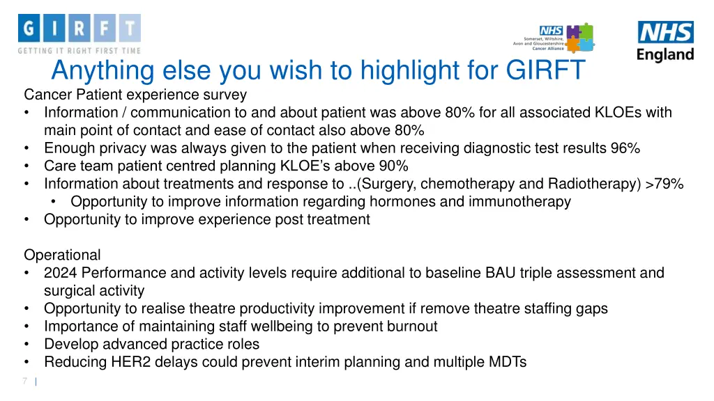 anything else you wish to highlight for girft