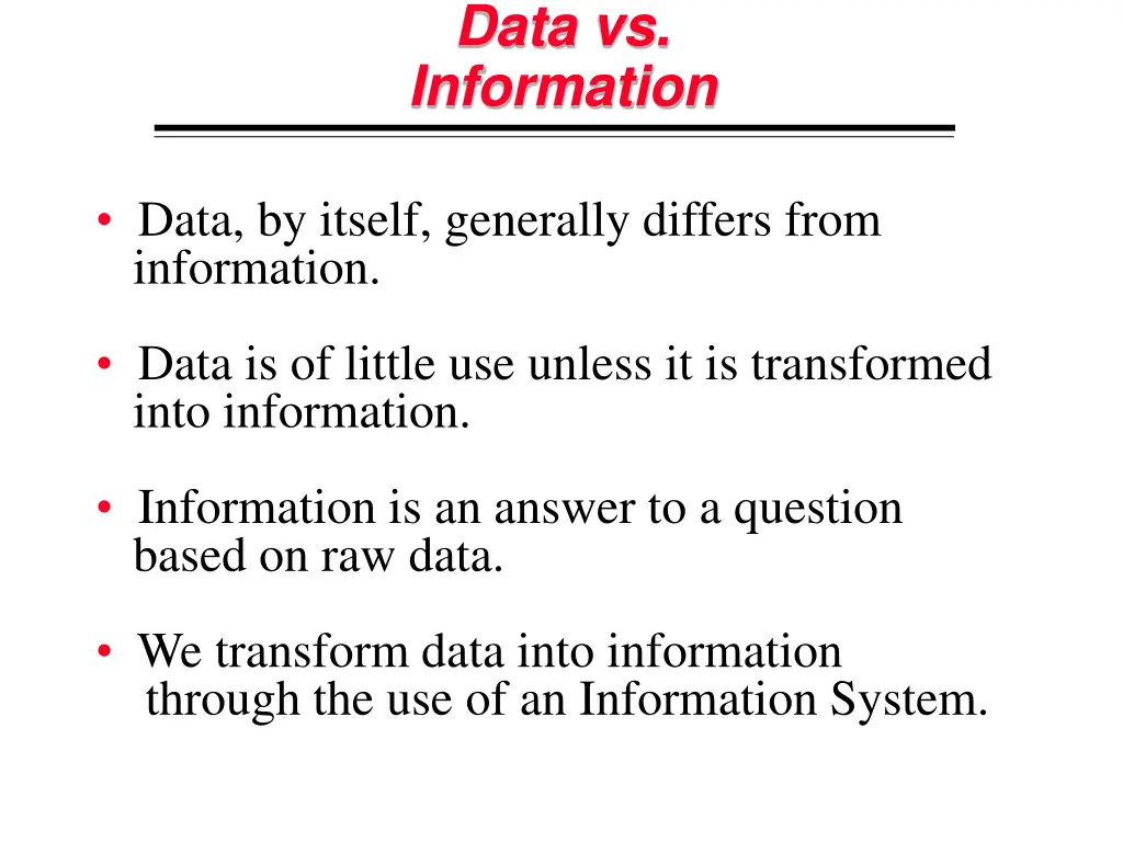 data vs information