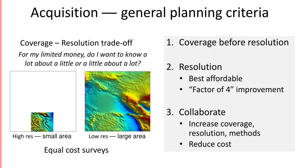 acquisition general planning criteria