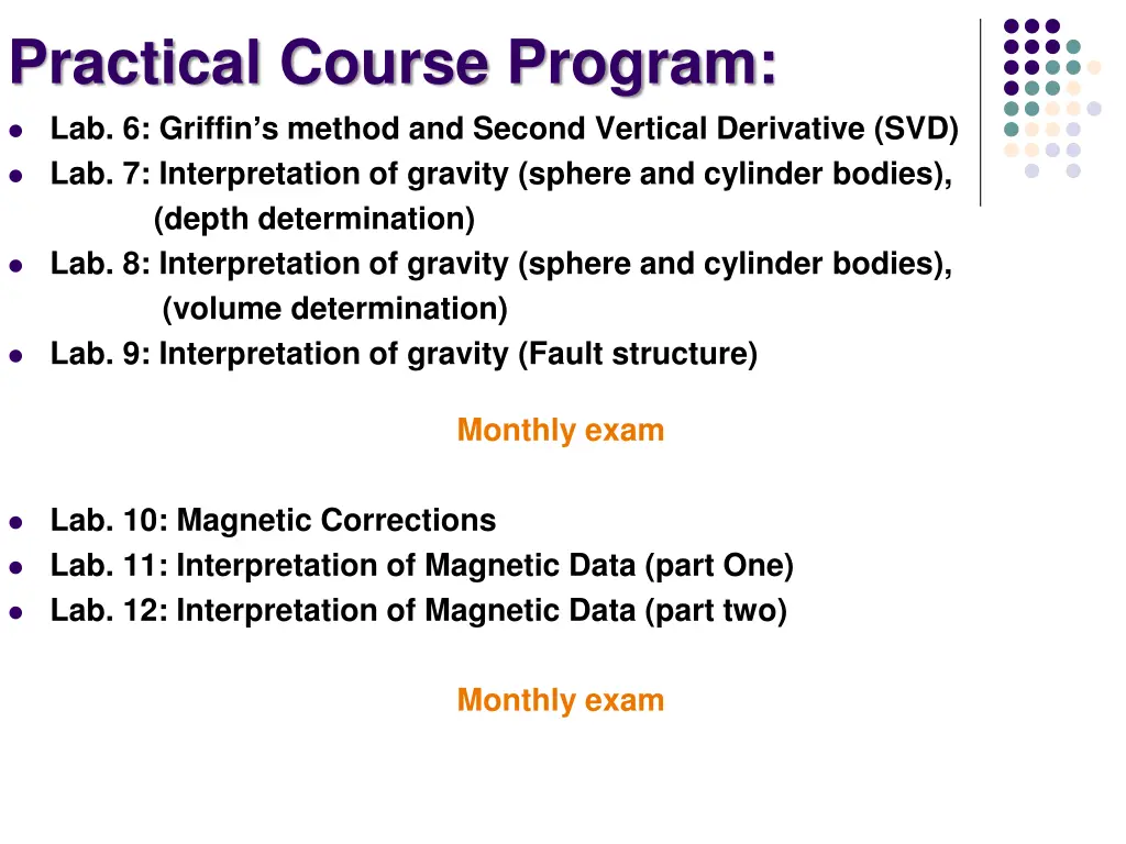 practical course program 1