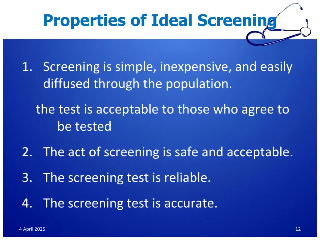 properties of ideal screening