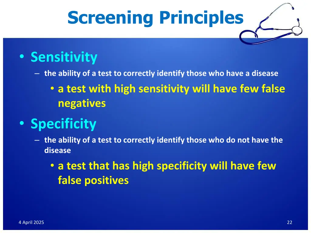 screening principles