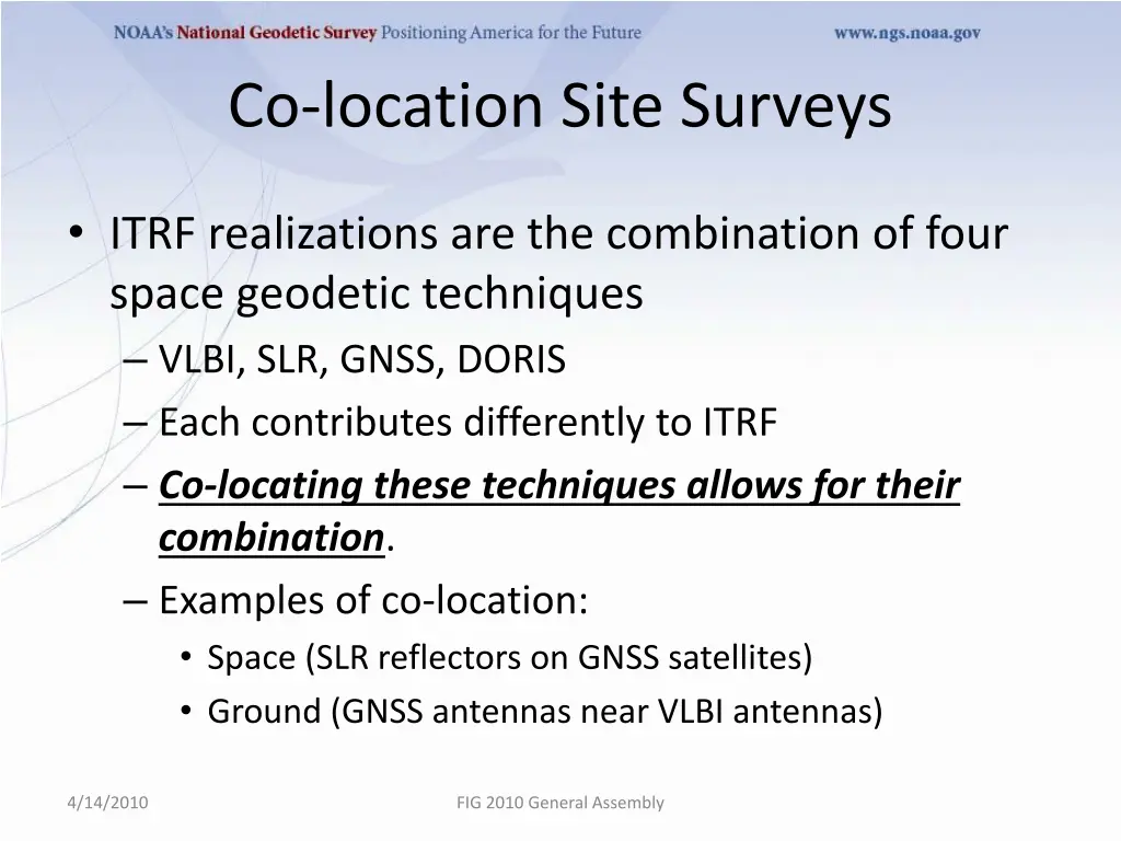 co location site surveys