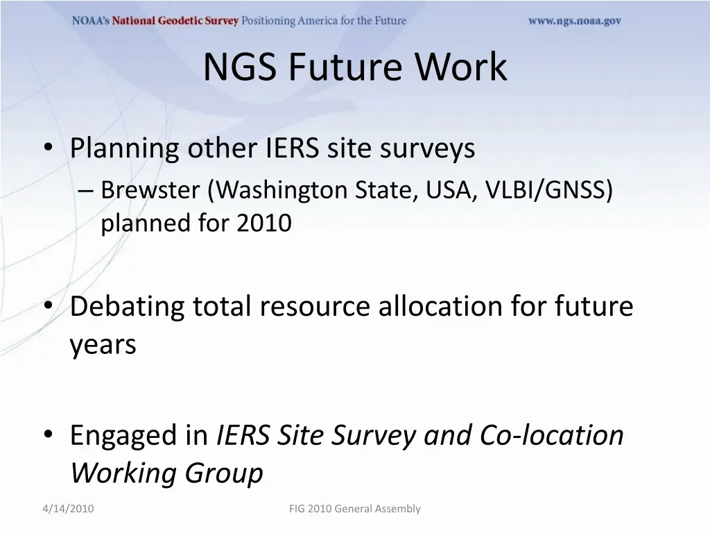 ngs future work