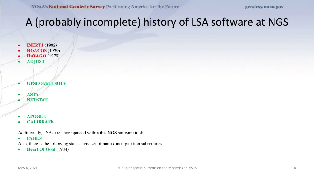 a probably incomplete history of lsa software
