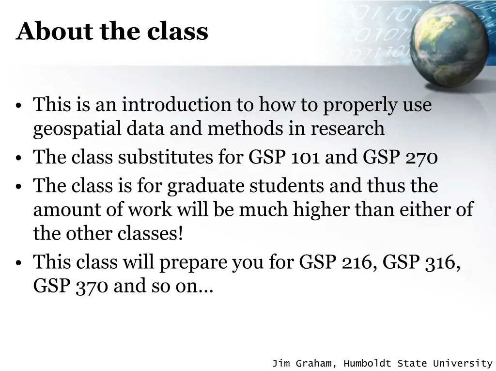 about the class