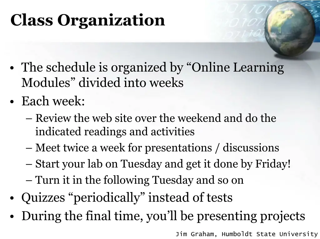 class organization