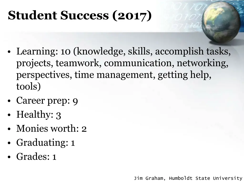 student success 2017