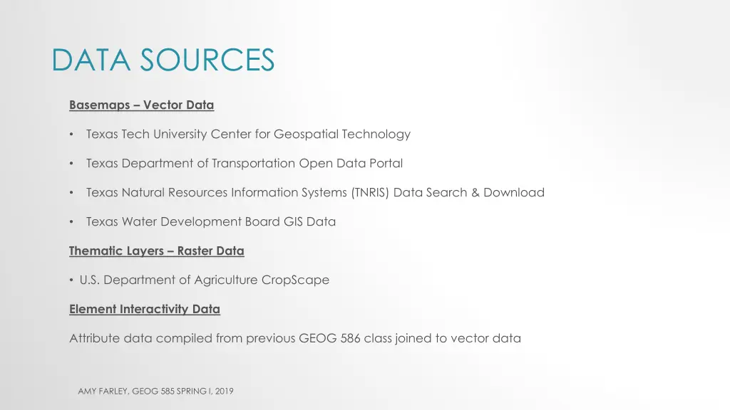 data sources